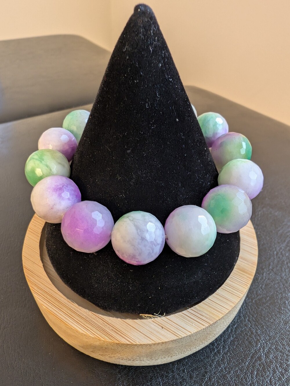 Faceted Pastel Stretch Bracelet - Statement Jewelry